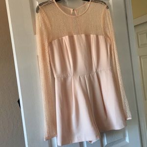 Pink long sleeve romper
